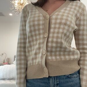 Checkered cardigan